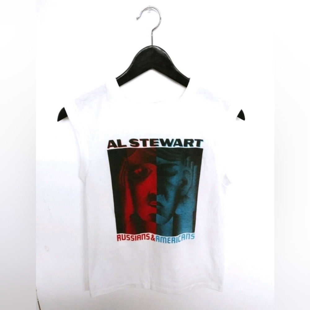 Vtg 1984 Al Stewart Russians & Americans Tour Sleeveless Top M